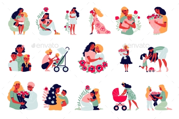 Mothers Day Icons Collection