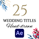 Watercolor Flower Wedding Titles - VideoHive Item for Sale