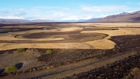 Patagonia landscape. Famous town of El Calafate at Patagonia Argentina