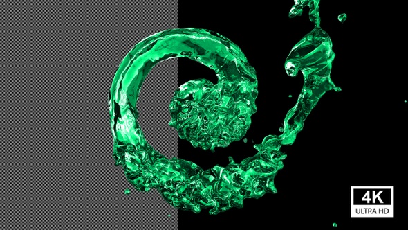 Radial Crystal Green Water Flow 4K alt