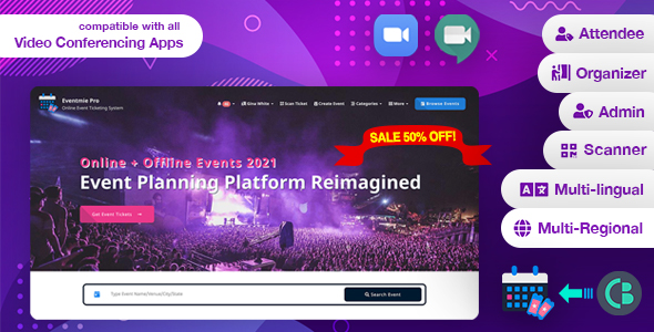 Eventmie Pro- Online-Offline Event & Classes Ticket Selling & Management Multi-vendor Platform v1.6