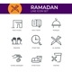 Ramadan Line Icon Set - GraphicRiver Item for Sale