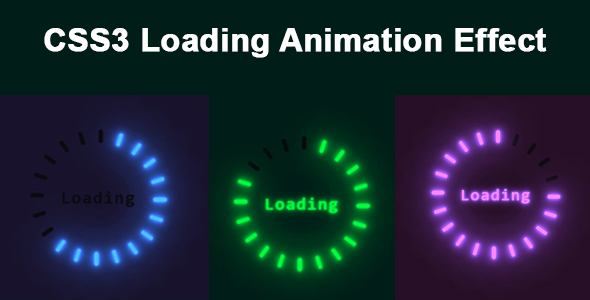 CSS3 Loading Animation Effect