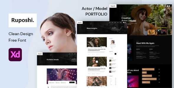 Ruposhi - Actor, Model Portfolio XD Template