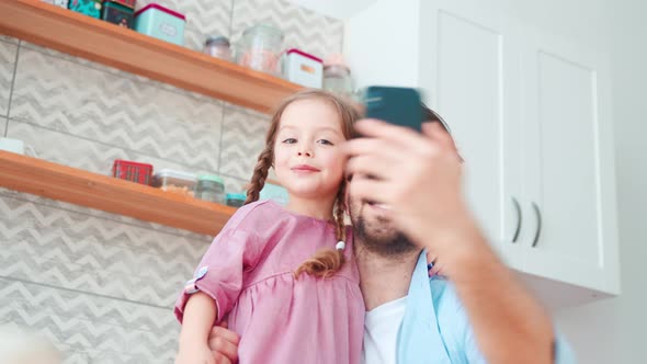 Father and daughter spending time together. Having fun