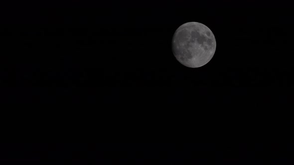 Full Moon Moving Across The Sky