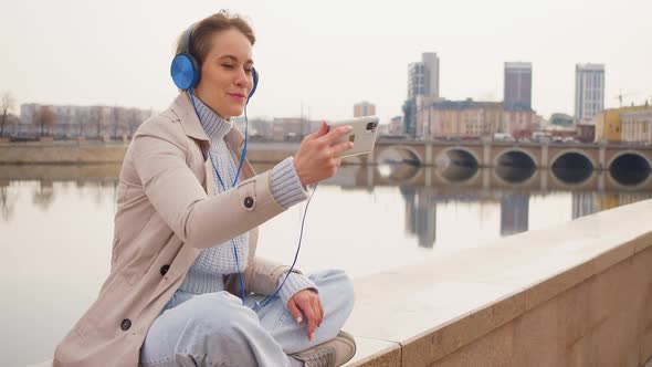 35 Year Old Woman During an Online Video Call