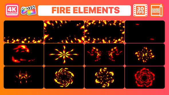Fire Elements And Backgrounds | FCPX