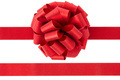 Red glitter bow and tape on white background , clipping path included - PhotoDune Item for Sale