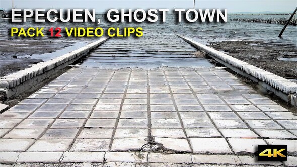 Villa Epecuen, Ghost Flooded Town in Argentina. Pack 12 Clips. 4K Version.