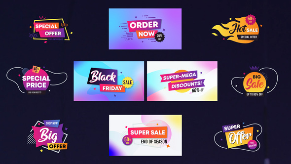Sales Badges And Titles || After Effects