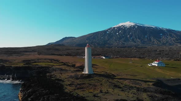 footage of lighthouse by the ocean