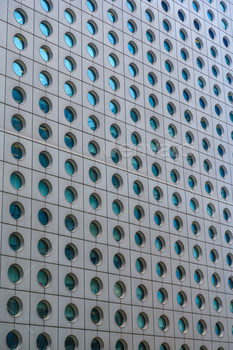 Panoramic and perspective wide angle view to steel blue background of glass / Photodune, Misc