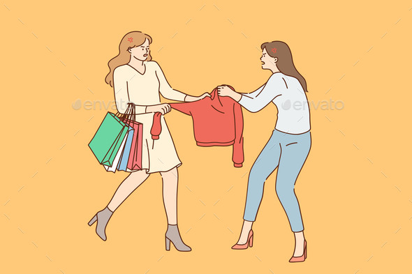 Shopping Competition Fighting Concept