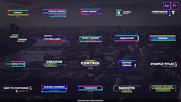 Multi Minimal Titles for Premiere Pro & After Effects