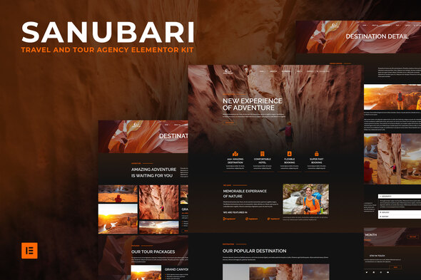 Sanubari - Travel & Tour Agency Elementor Template Kit