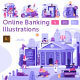 Online Banking Web Illustrations - GraphicRiver Item for Sale