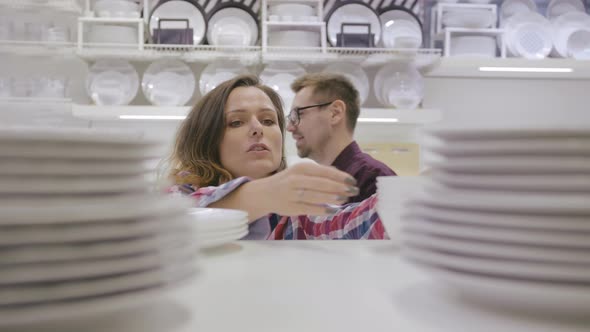 Young Married Couple in Modern Houseware Store