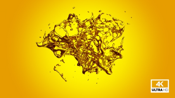 Drops of Liquid Gold Collide & Create a Splash