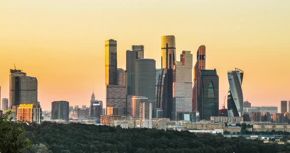 Moscow City time lapse, Russia