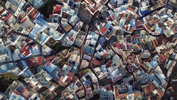 Aerial View of Medina Blue Old City Chefchaouen