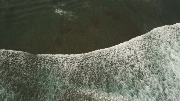 Water Surface with Big Waves, Aerial view.Bali