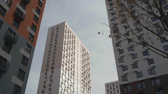 Bottom view of residential complex