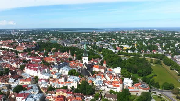 Beautiful Panoramic View of Tallinn the Capital of Estonia