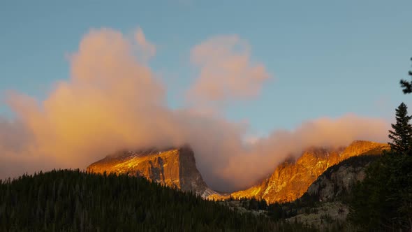 Time Lapse of clouds above the Rocky Mountains