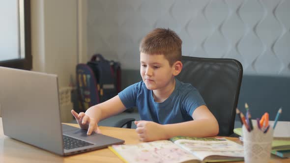 Back to School, Online learning, distance lesson, education at home, technology for schoolboy