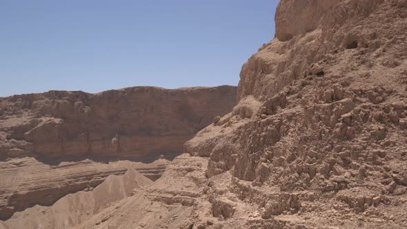 Arid mountains and canyon