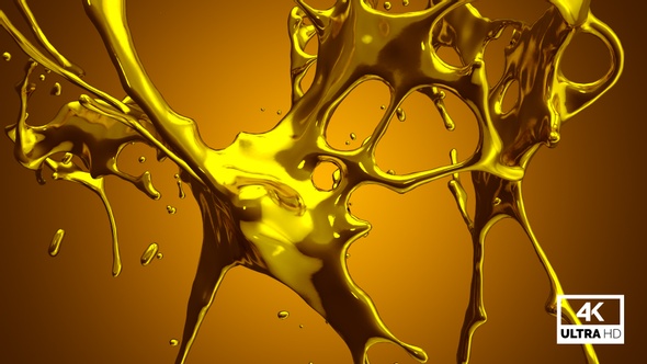 Liquid Gold Explosion Splash