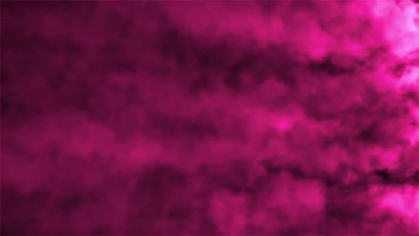 Fast Moving Puffs of Pink Smoke on an Isolated Black Background