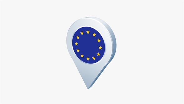 European Union Flag Pin Icon