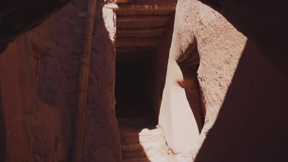 Dark Corridor And Architecture In Ait Benhaddou