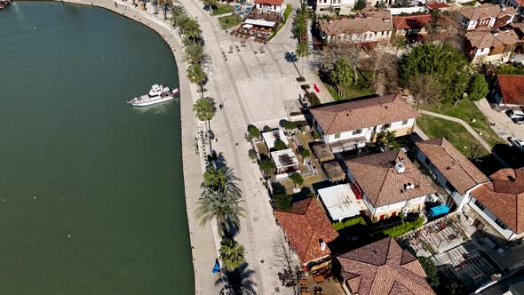 Aerial Footage of the Antique City Side, Turkey 4 K