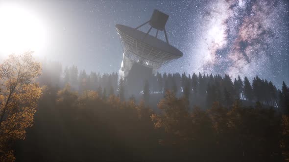 Astronomical Observatory Under the Night Sky Stars alt