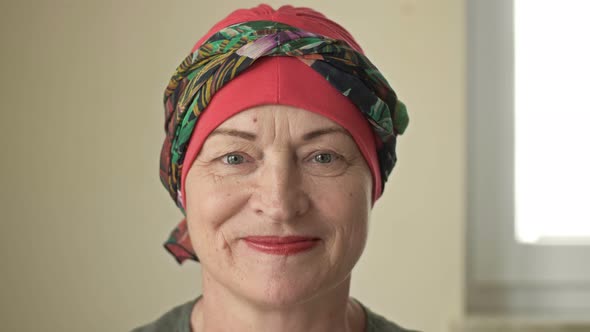 Portrait of an Elderly Woman with Cancer