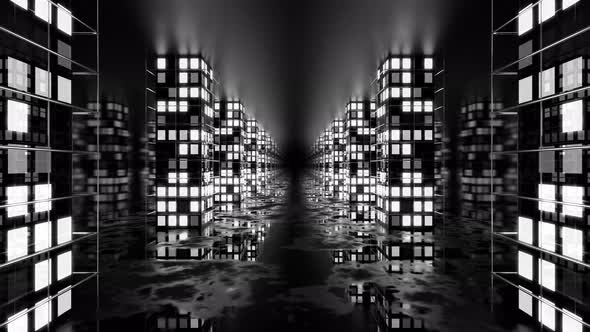 White Neon Light Tunnel alt