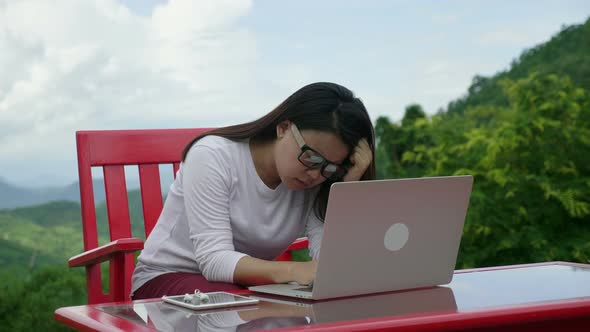 Woman Tired Of Work