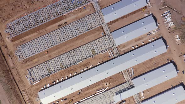 From a Birds Eye View on the Pig Farm the Production Facilities of the Livestock Breeding Complex