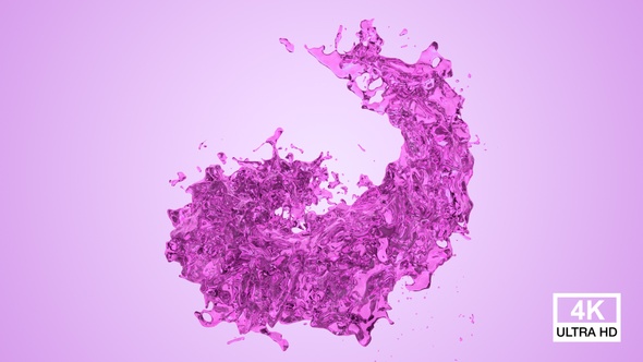 Pink Water Splash Spiral 4K alt