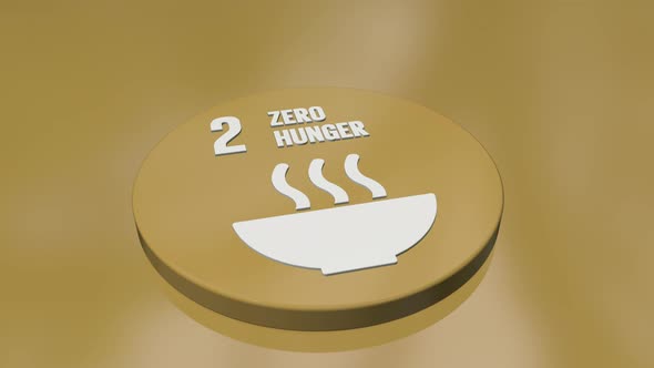 2 Zero Hunger The 17 Global Goals Circle Badges Icons Background Concept