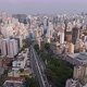 Drone Image, Going Forward, Flies High Over An Avenue, Streets In Sao Paulo, Brazil - VideoHive Item for Sale