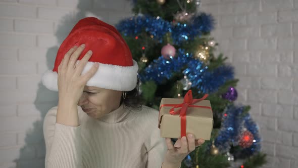 Unhappy Woman with Merry Surprise
