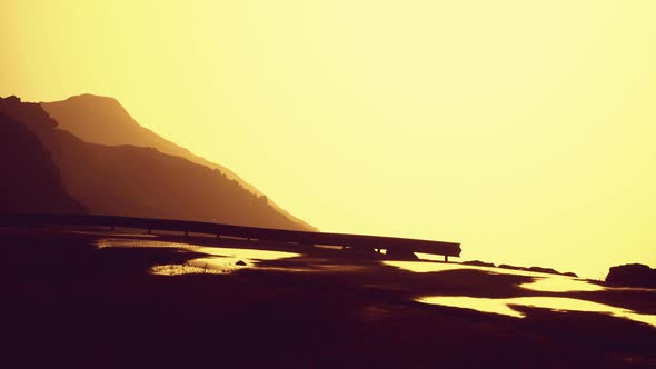 Atlantic Ocean Road Near the Mountain