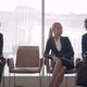 Diverse Group of Job Applicants in Formal Wear Sitting in Line and Waiting for Interview - VideoHive Item for Sale