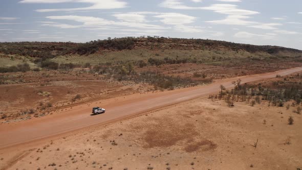 Aerial view of x in the outback.