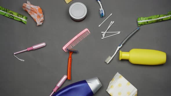 Plastic waste and pollution in the bathroom