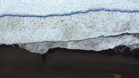 Vertical View at Khalaktyrsky Beach in Front of the Pacific Ocean